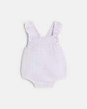 Zestaw prezentowy - Smoczek LUU Kids French Lavender + Fioletowy rampers i body dla dziewczynki OKAIDI