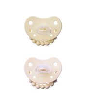 Zestaw smoczków LUU Kids Creamy Lemon i American Cream dwupak tył