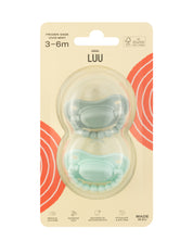 Zestaw smoczków LUU Kids Frozen Sage i Vivid Mint opakowanie