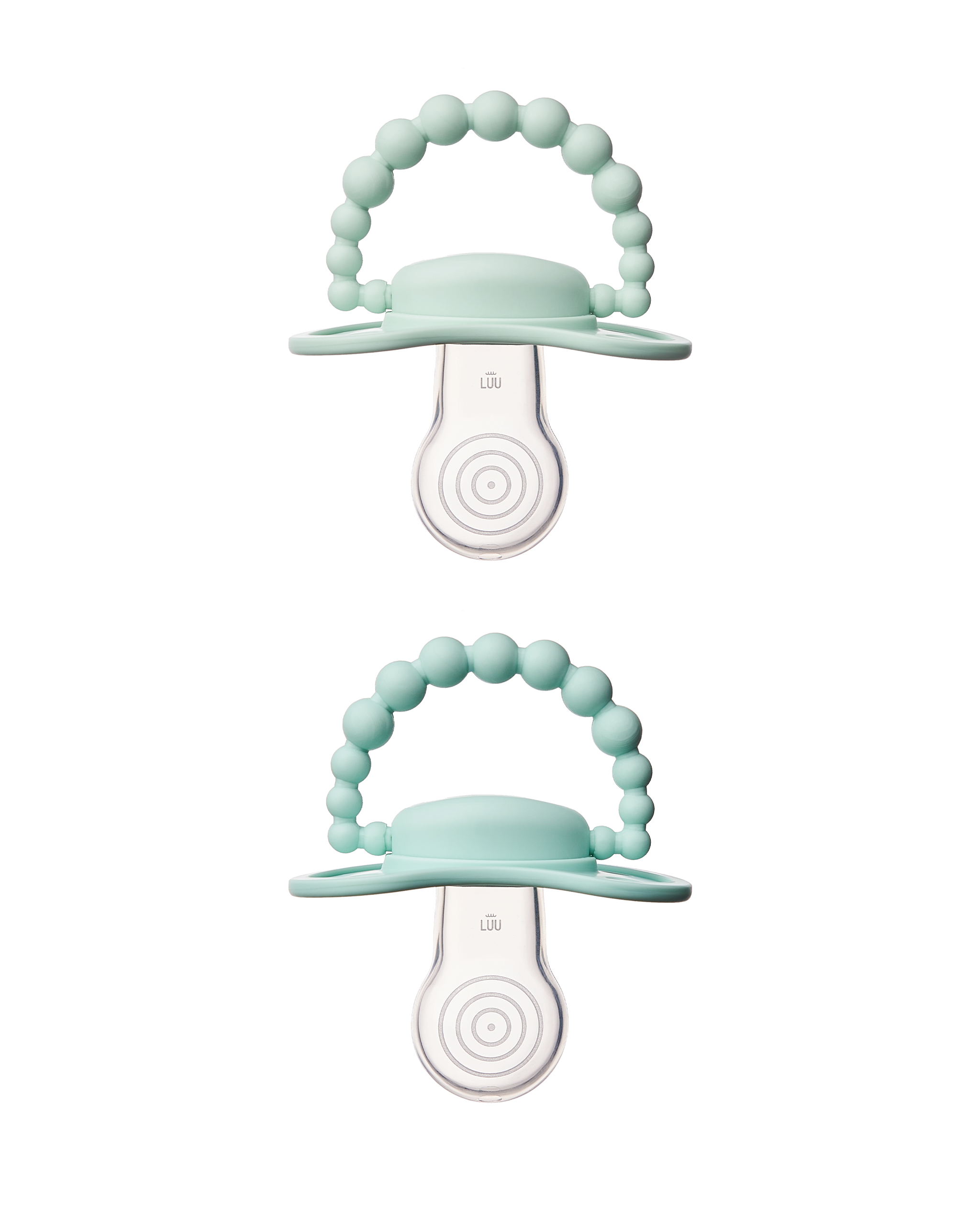 Zestaw smoczków LUU Kids Frozen Sage i Vivid Mint gumka