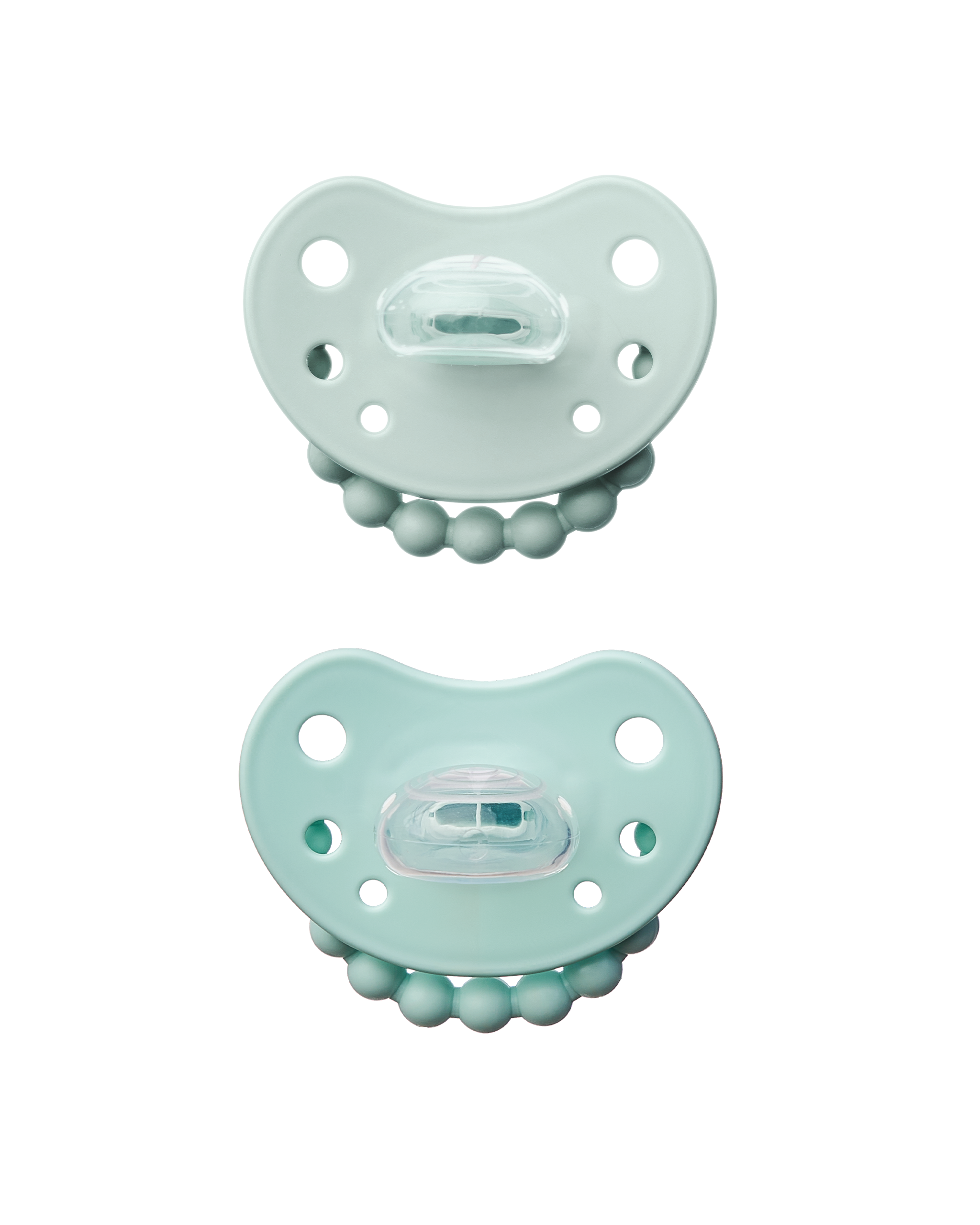 Zestaw smoczków LUU Kids Frozen Sage i Vivid Mint gumka tył