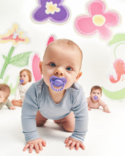 Smoczek pozycjonujący LUU Kids Birthday Iris dziecko  fioletowy
