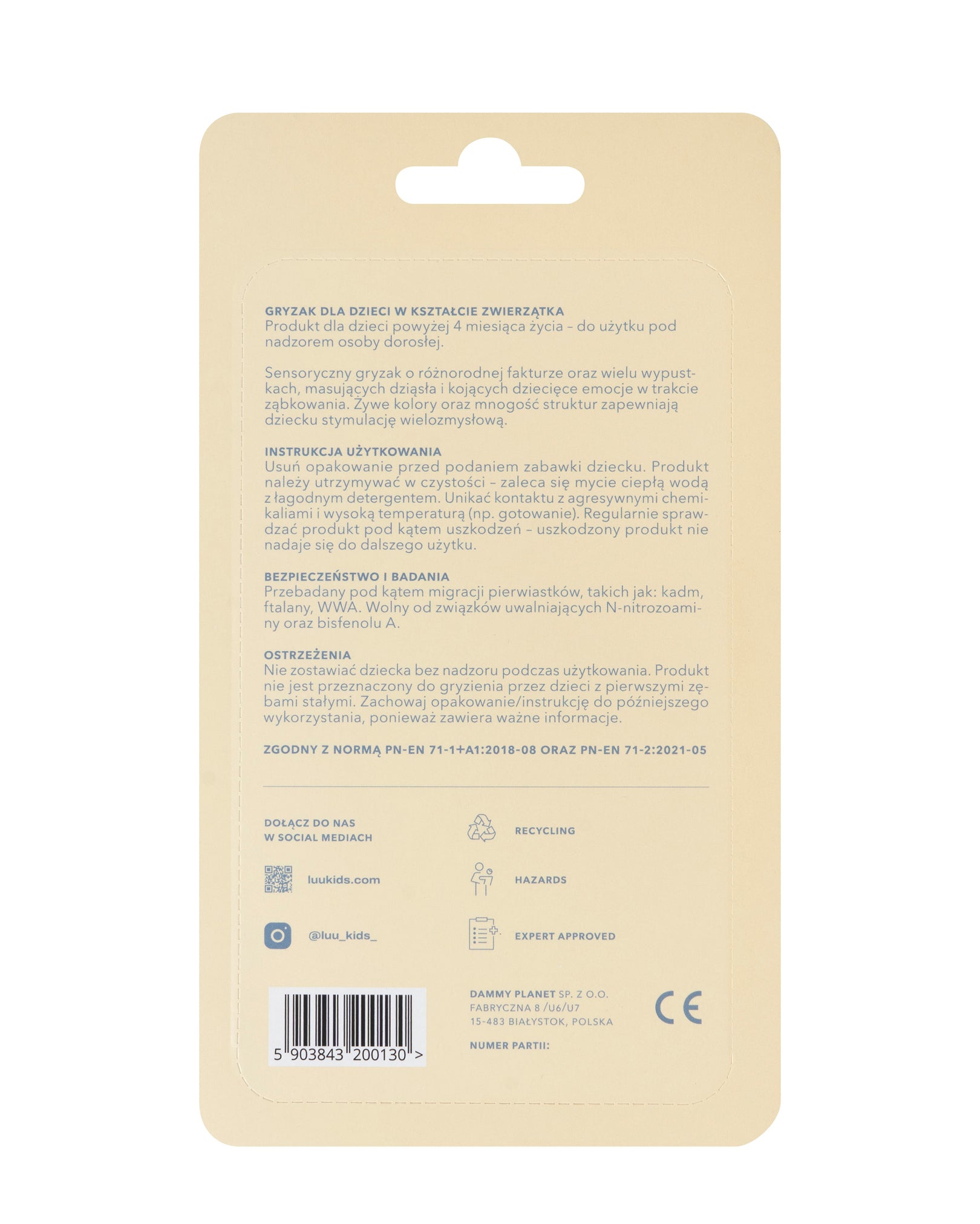 Gigi The Fish Cloudy Blue Baby Teether