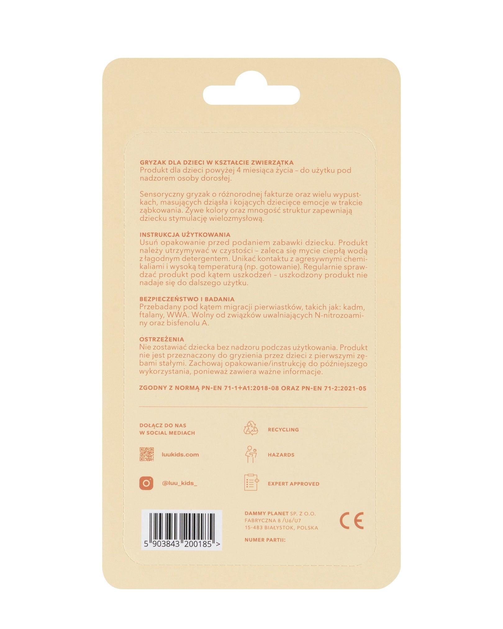 Luuie The Dog Sand Storm Baby Teether