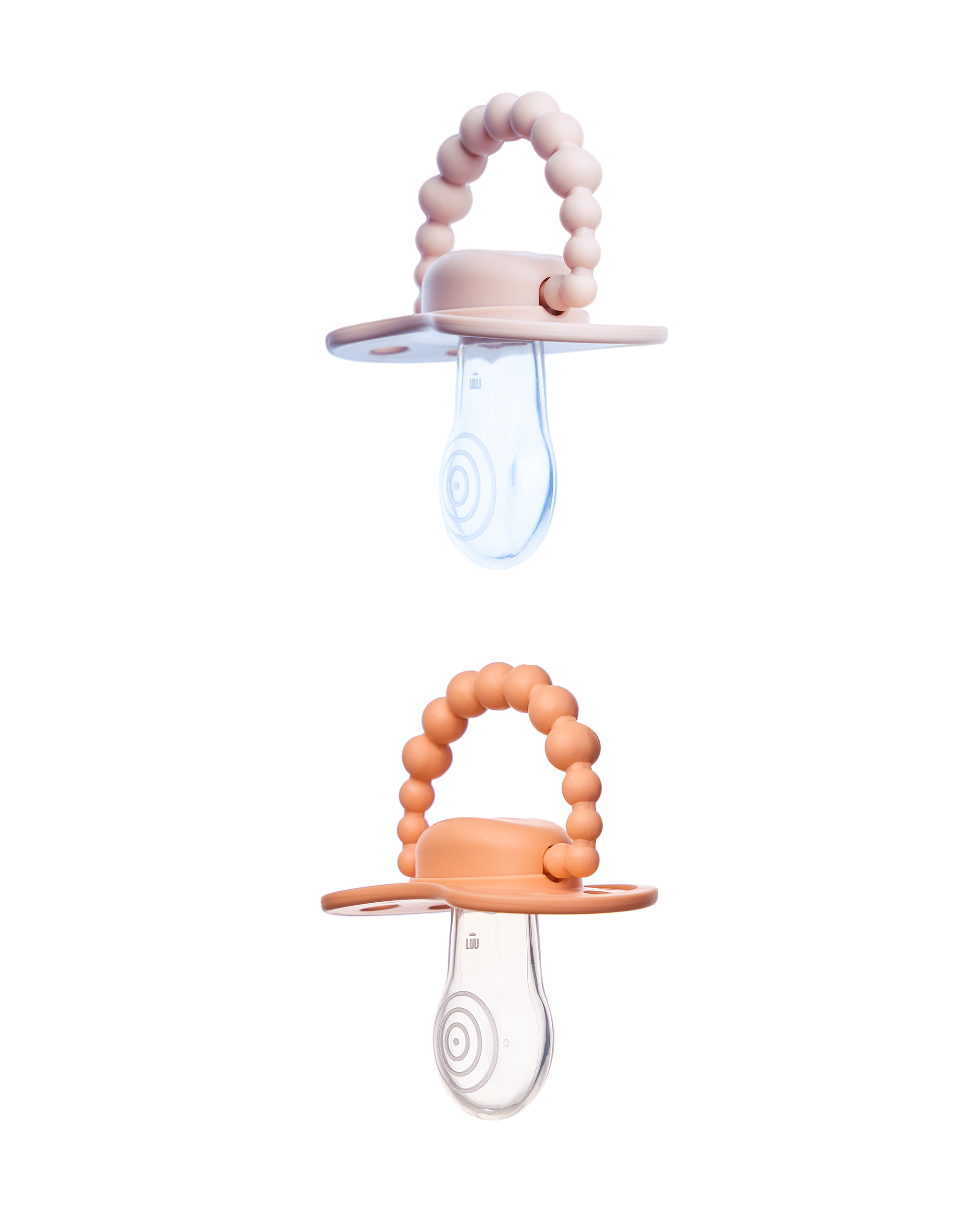 Zestaw smoczków LUU Kids Velvet Blush i Summer Apricot dwupak gumka
