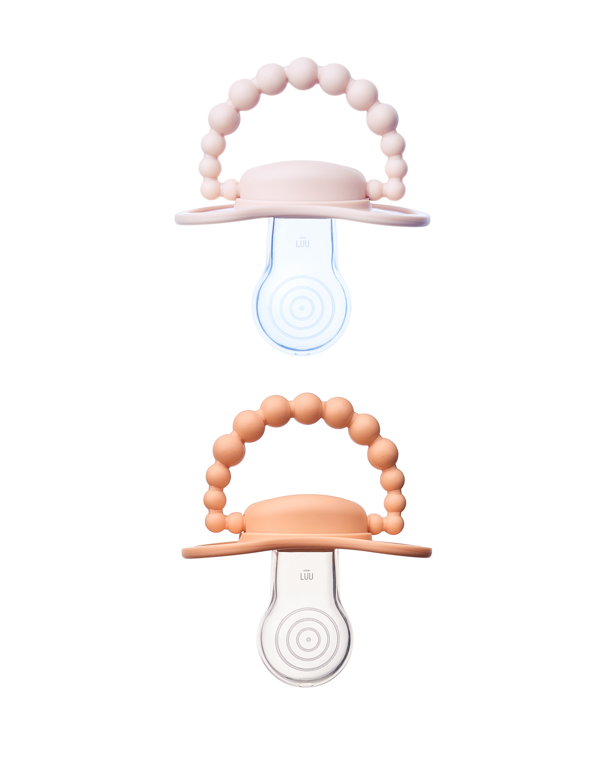 Zestaw smoczków LUU Kids Velvet Blush i Summer Apricot dwupak gumka