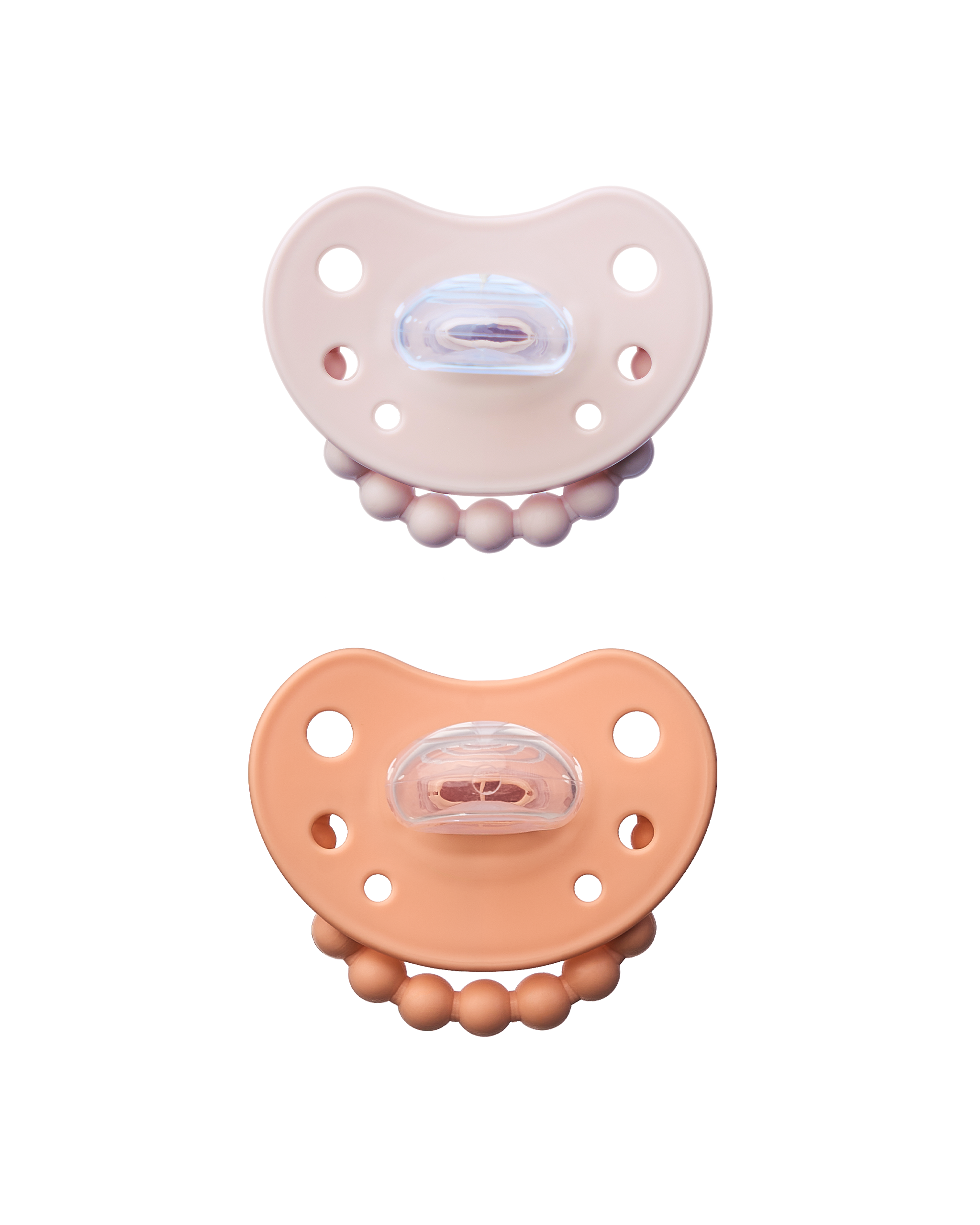 Zestaw smoczków LUU Kids Velvet Blush i Summer Apricot dwupak tył