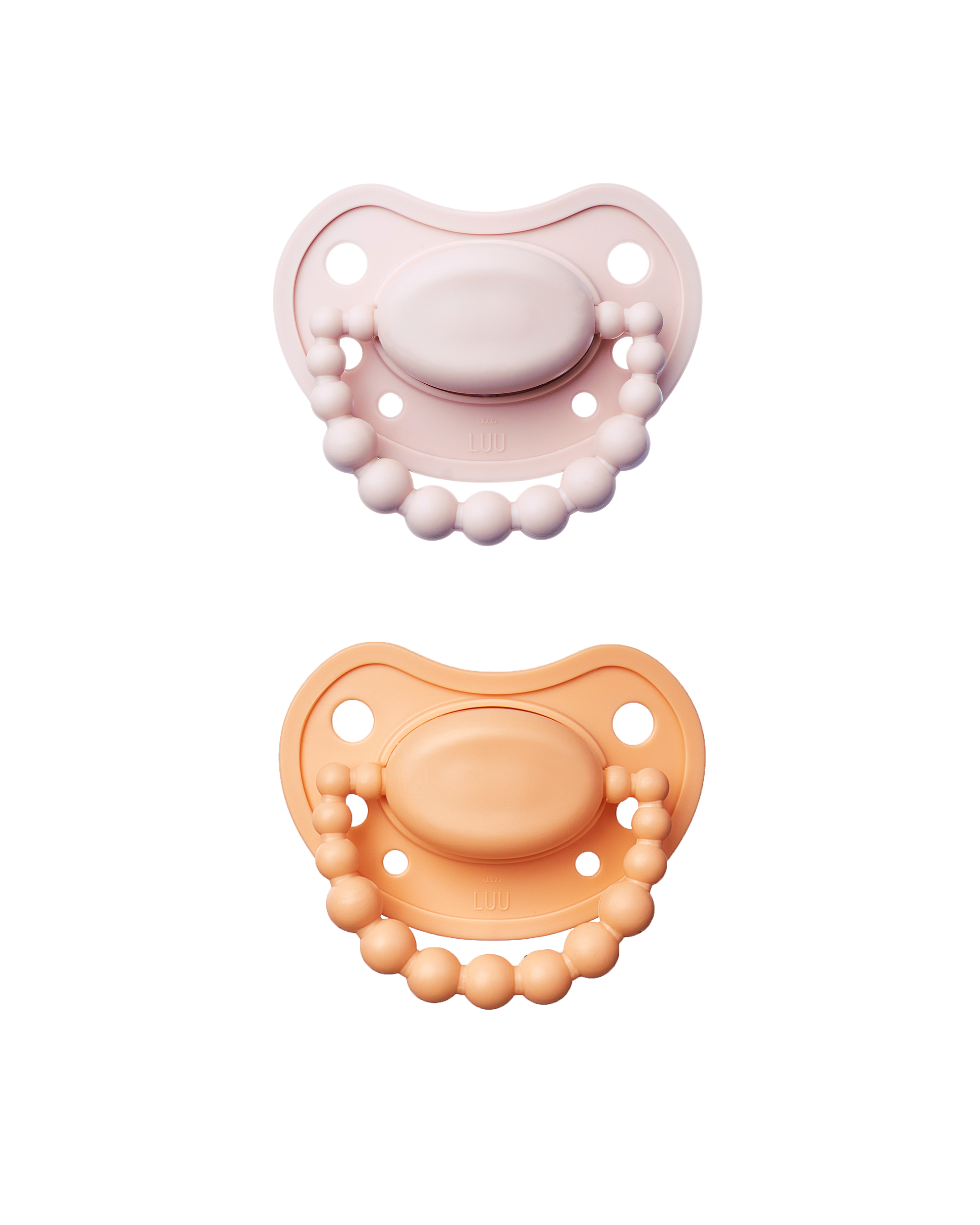 Zestaw smoczków LUU Kids Velvet Blush i Summer Apricot