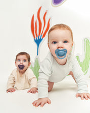 Smoczek pozycjonujący LUU Kids Cloudy Blue niebieski dzieci