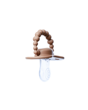 Smoczek pozycjonujący LUU Kids Milk Hazelnut gumka przód