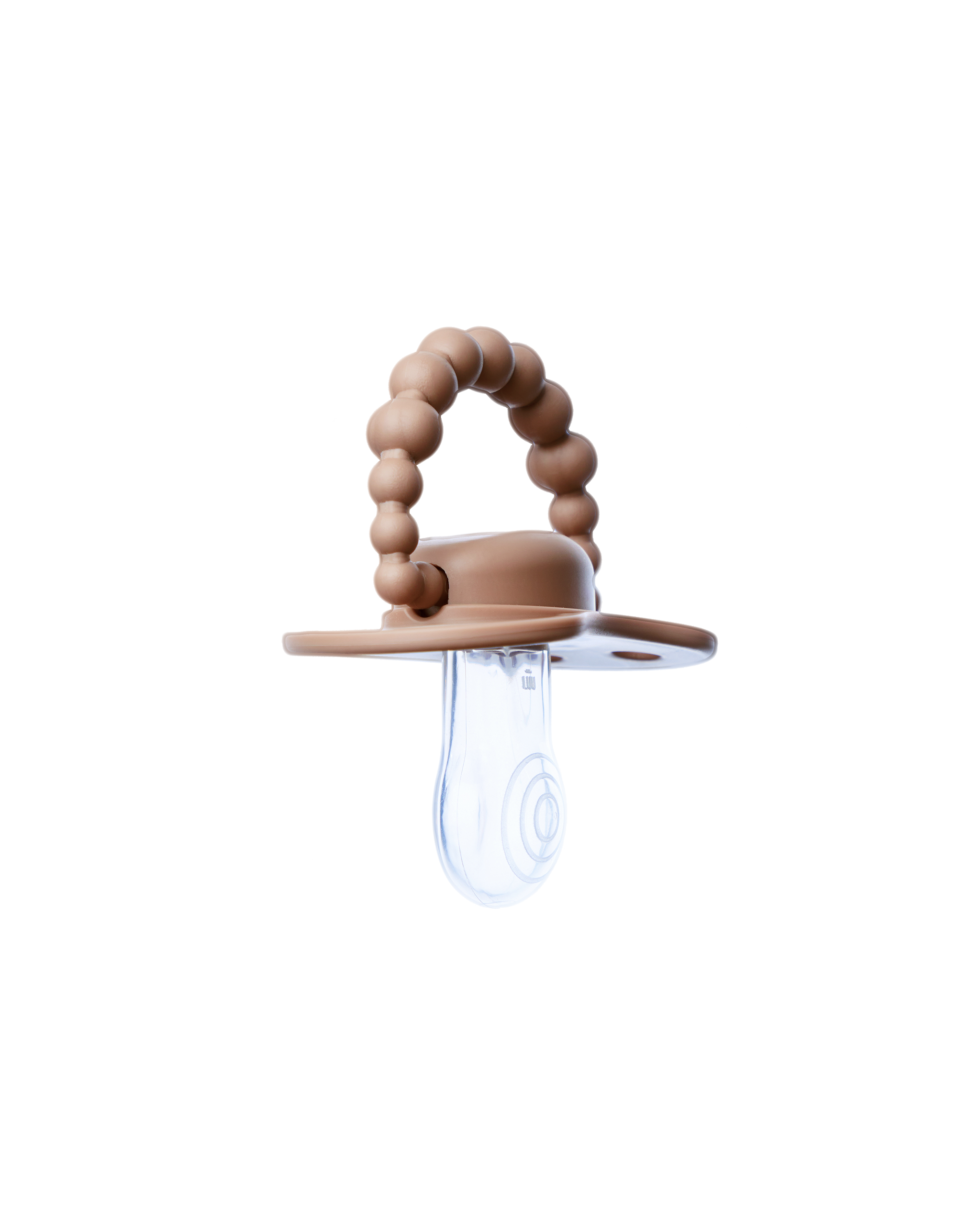 Smoczek pozycjonujący LUU Kids Milk Hazelnut gumka przód
