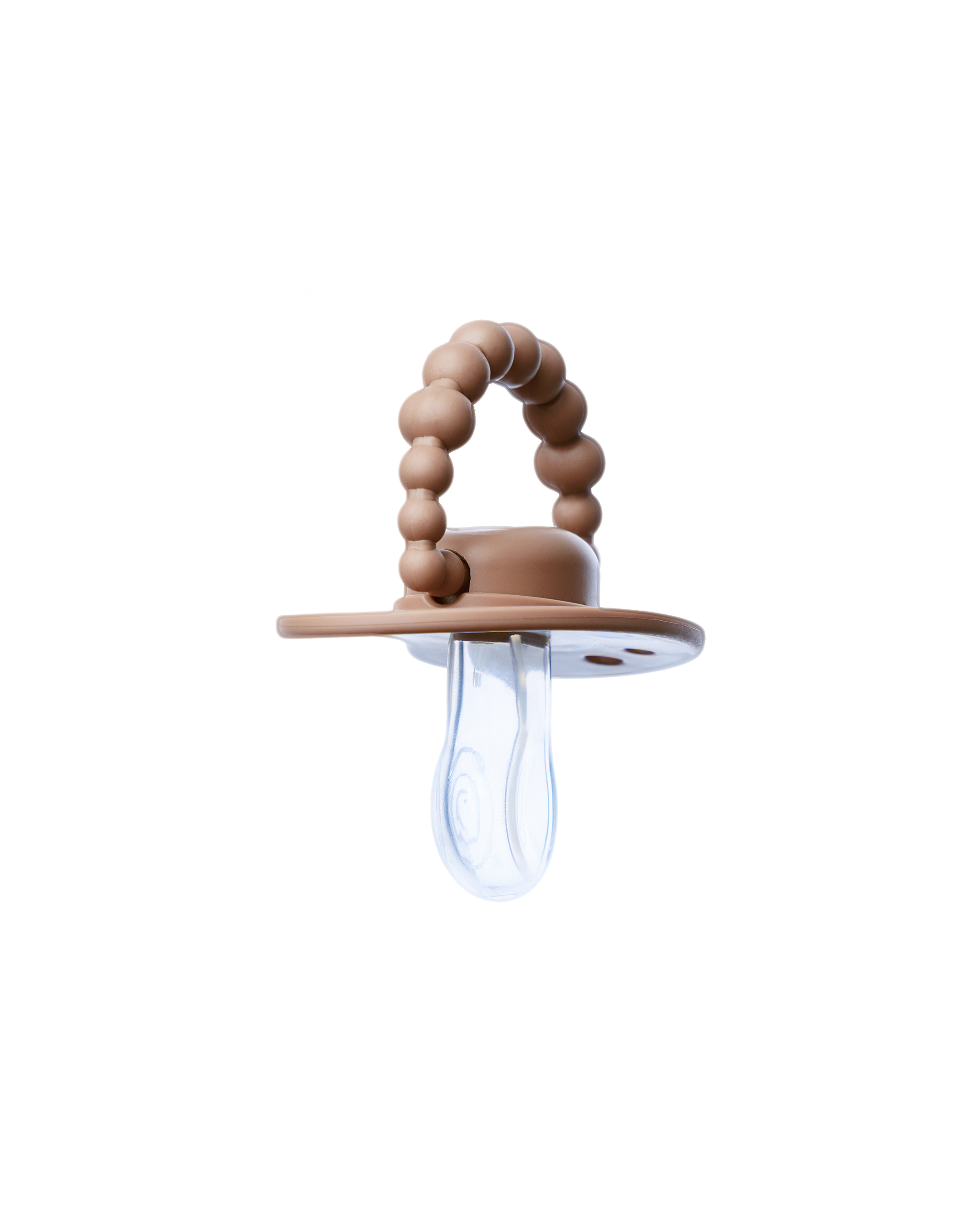 Smoczek pozycjonujący LUU Kids Milk Hazelnut gumka tył