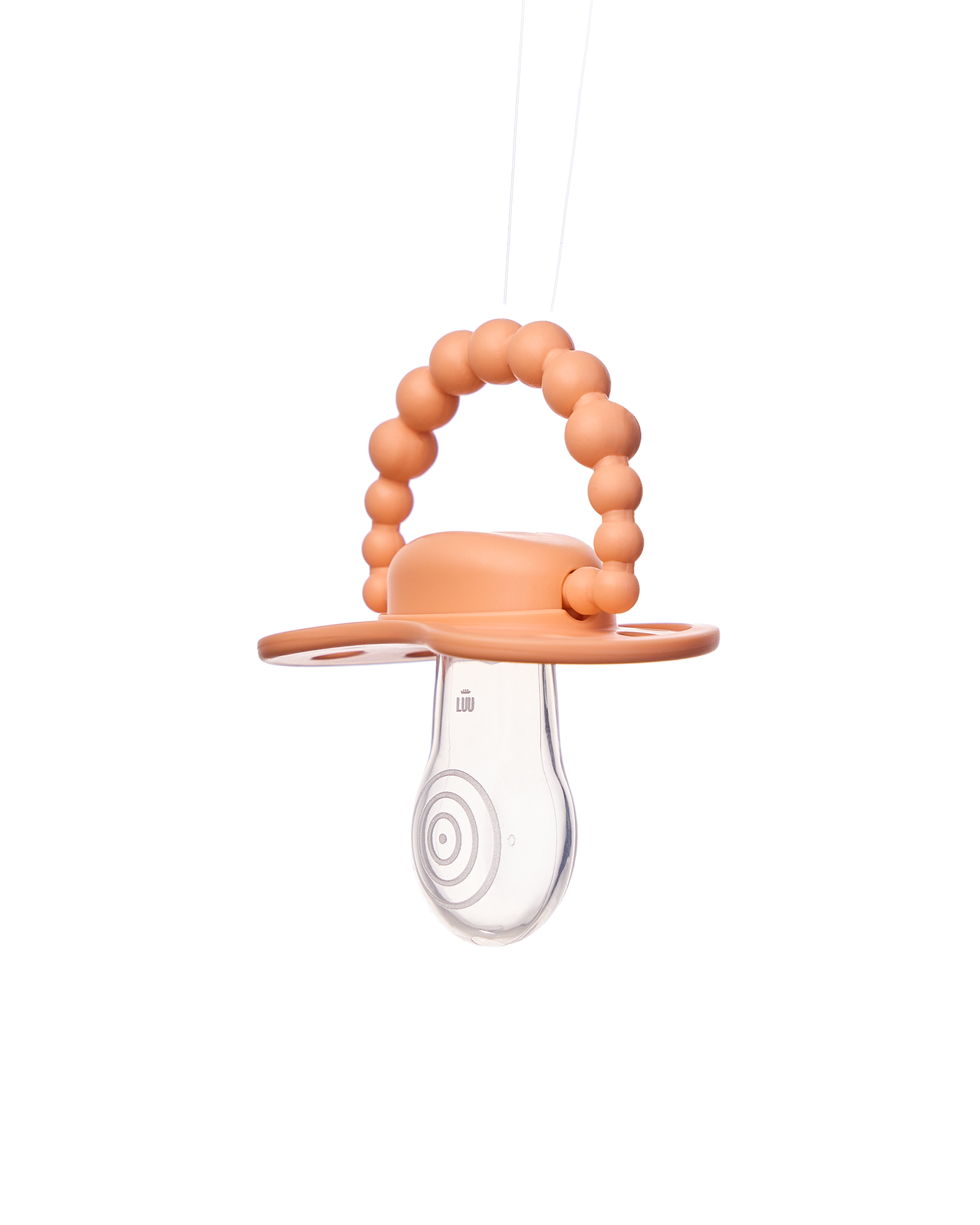 Smoczek pozycjonujący LUU Kids Summer Apricot gumka przód