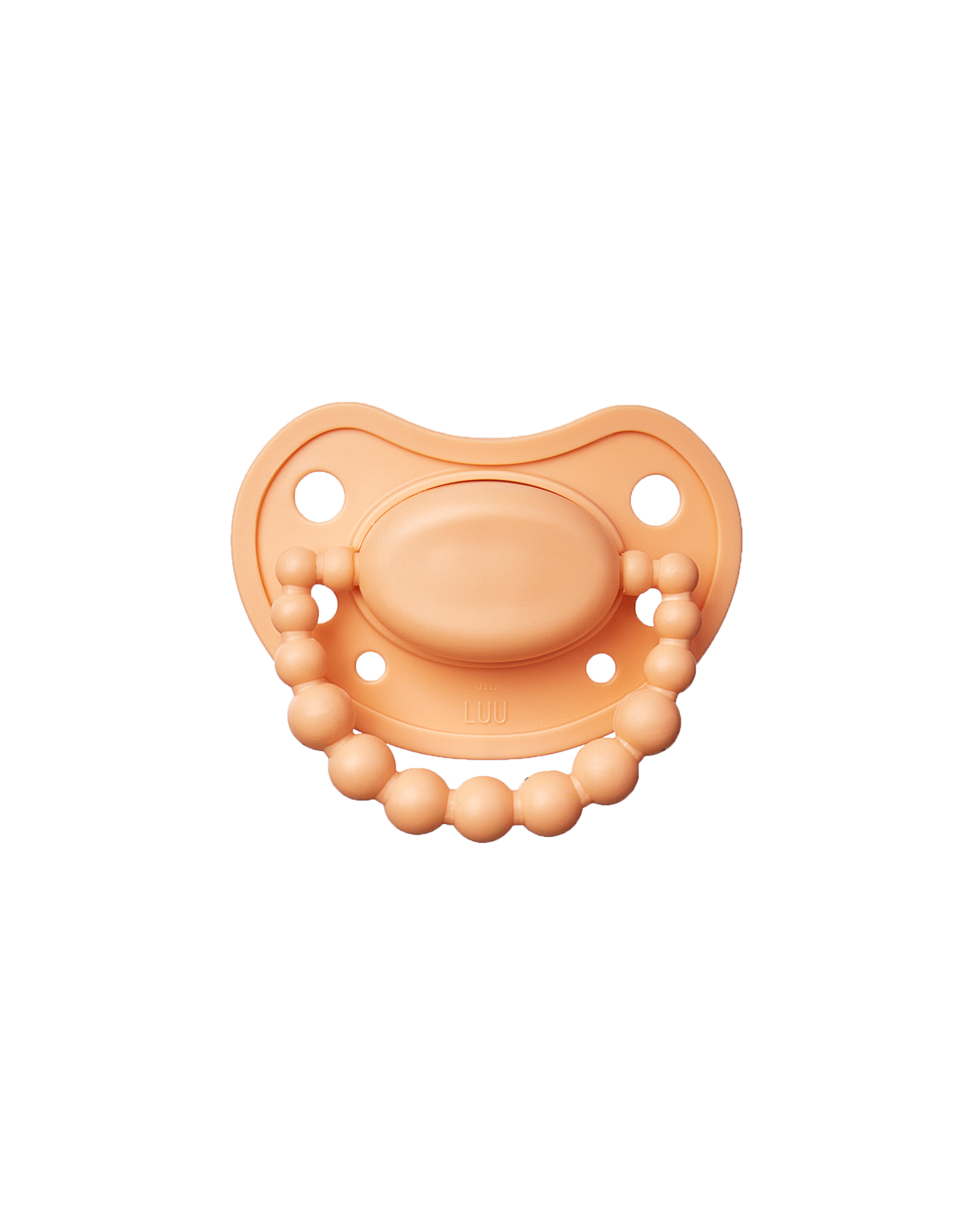 Smoczek pozycjonujący LUU Kids Summer Apricot tarczka