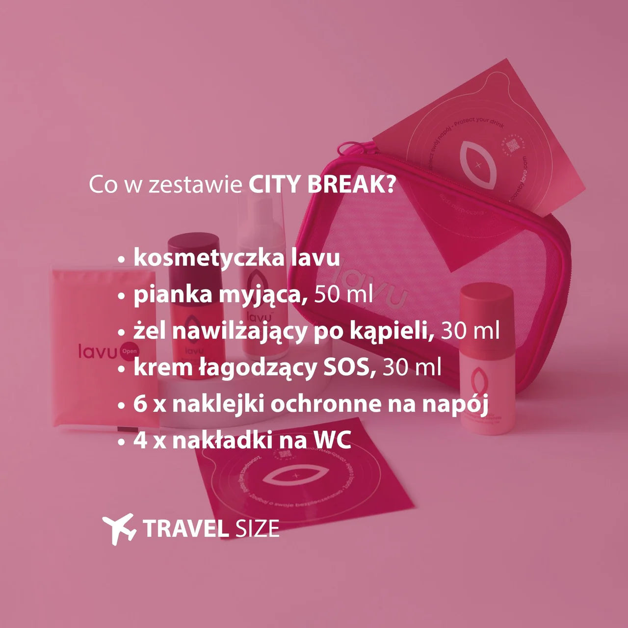 Podróżny niezbędniki intymny lavu City break zestaw