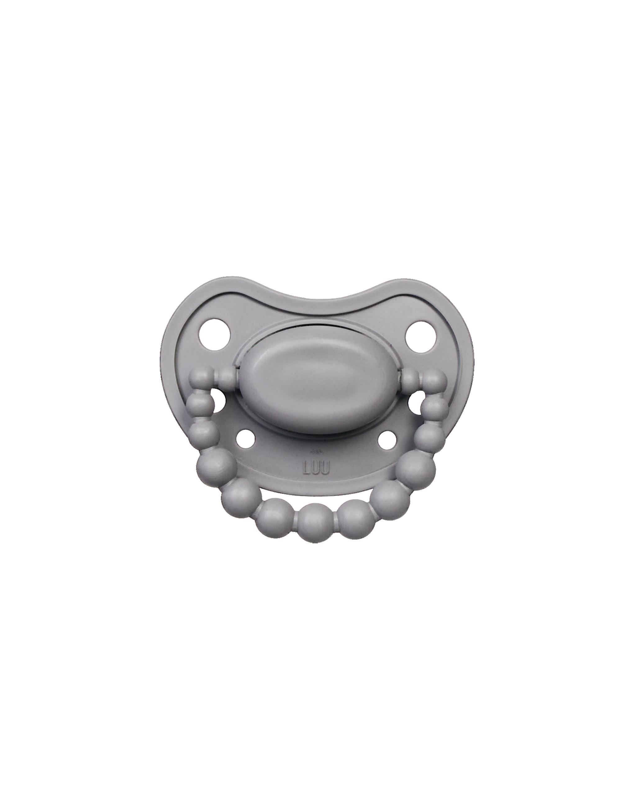 Smoczek pozycjonujący LUU Kids Lovely Gray tarczka szary